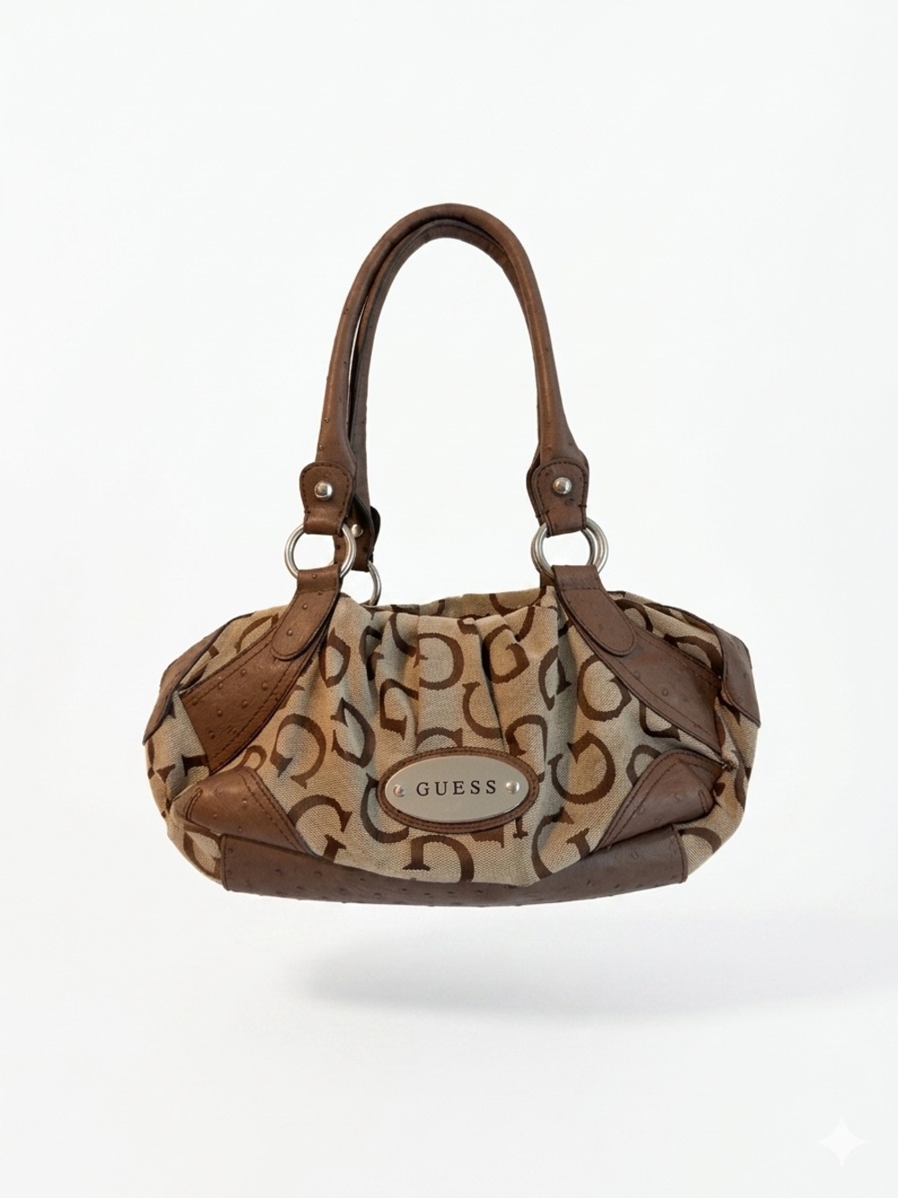 GUESS Brown Signature Logo Shoulder Bag #y2k